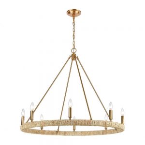 Abaca 8 Light Chandelier - 36