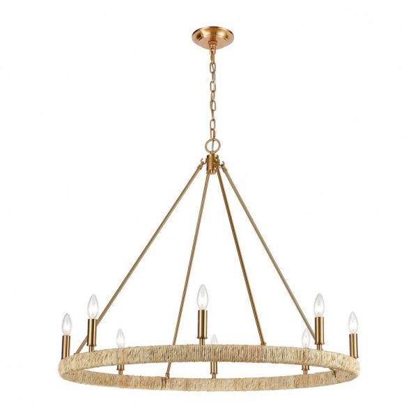 Abaca 8 Light Chandelier - 36"