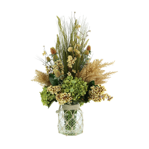 Hydrangeas, Lilac and Pampas in Vase