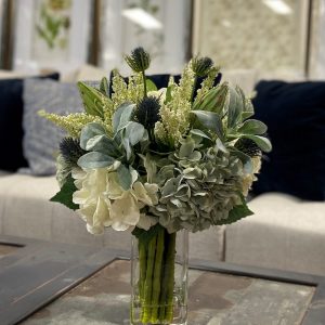 Assorted hydrangea, lamb's ear and protea