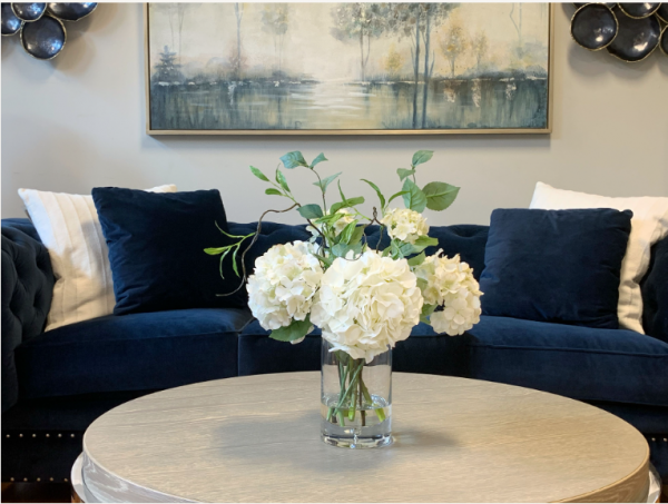 Cream Hydrangea in Vase