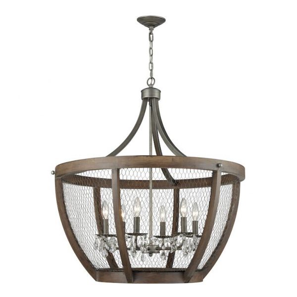 Renaissance Invention Wide 6 Light Pendant - 30"