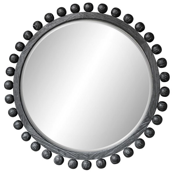 Brianza Round Mirror - 50 Ebony