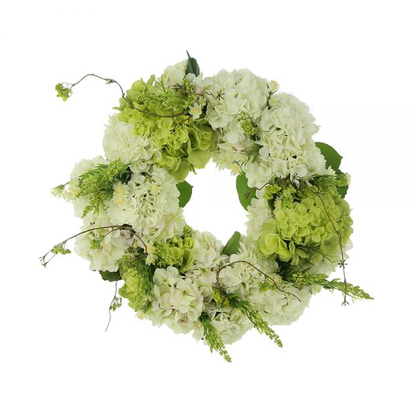 26" Grapevine Wreath with Assorted Hydrangeas