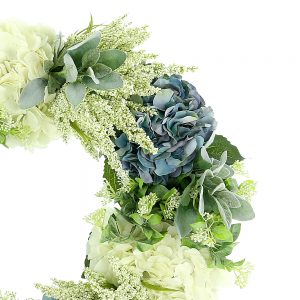 24'' Grapevine Wreath with Hydrangeas and Lamb's Ear