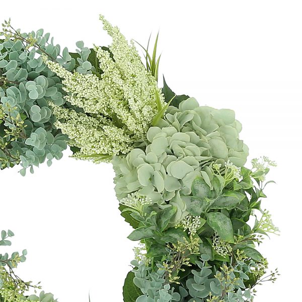 Hydrangea, Heather and Eucalyptus Wreath - Image 3