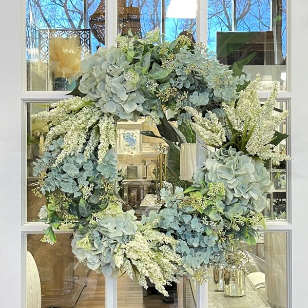 Hydrangea, Heather and Eucalyptus Wreath - Image 2