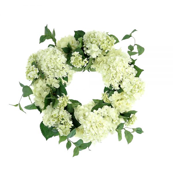 26" Assorted Hydrangea Wreath with Buds