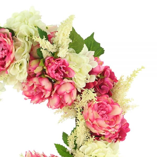 30" Peony, Hydrangea and Astilbe Wreath