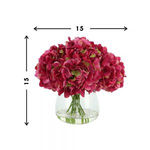 Hydrangea In Glass Vase