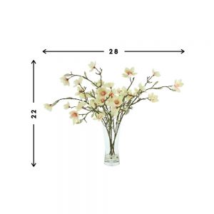 Butterfly Magnolia In Glass Vase