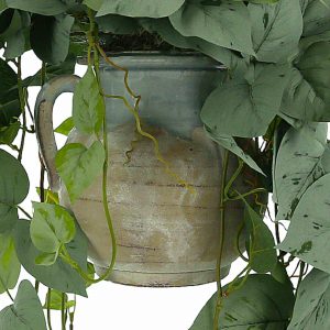 Frosted Ivy Arrangement in a Clay Pot