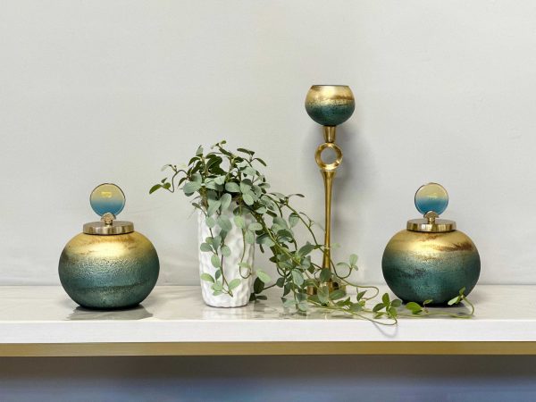 Green Ivy Arrangement in Ceramic Vase
