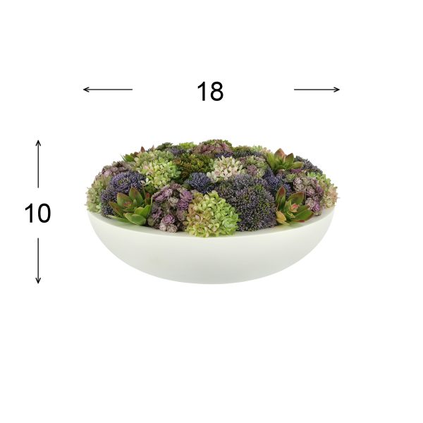 Assorted Sedum with Succulents and Snowball Hydrangeas - Image 3