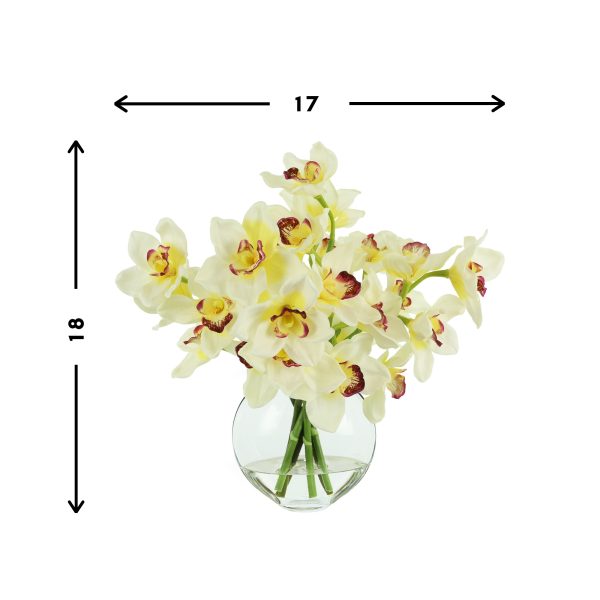 Orchids Arranged in Glass Vase - Image 5