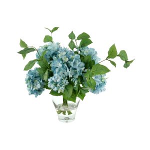 Hydrangea Arrangement in Glass Vase