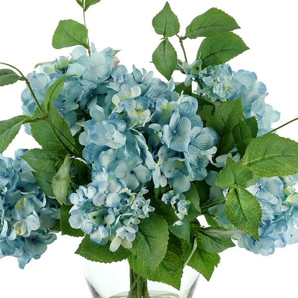 Hydrangea Arrangement in Glass Vase - Image 4