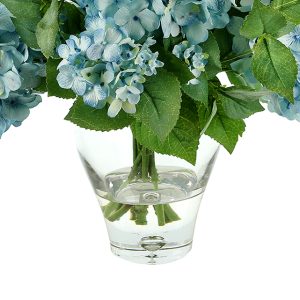 Hydrangea Arrangement in Glass Vase