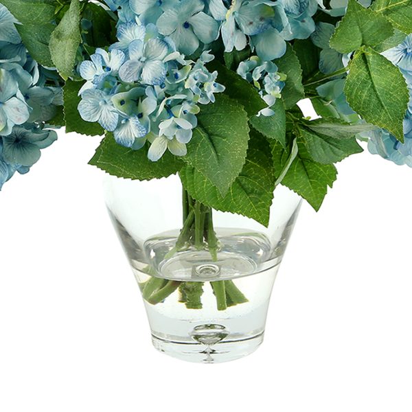 Hydrangea Arrangement in Glass Vase - Image 2