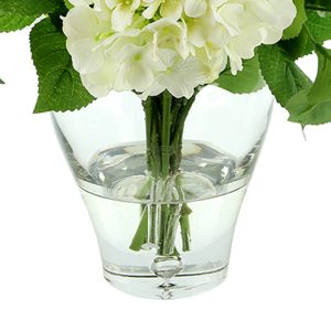 Hydrangea Arrangement in Glass Vase