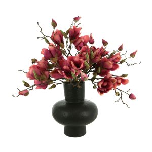 Magnolias Arranged in Ceramic Vase