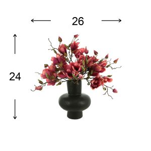 Magnolias Arranged in Ceramic Vase