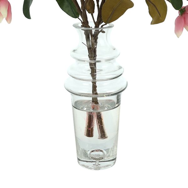Magnolia Arrangement in Glass Vase - Image 4