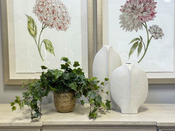 Ivy Arrangement in Straw Grass Pot - Image 5