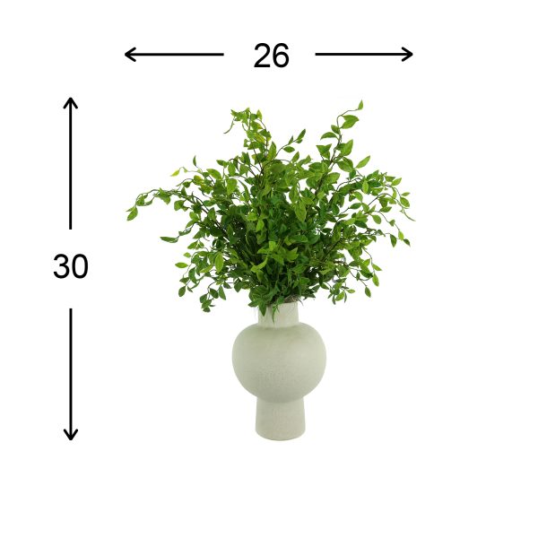 Nandina Arranged in Round Ceramic Vase - Image 3