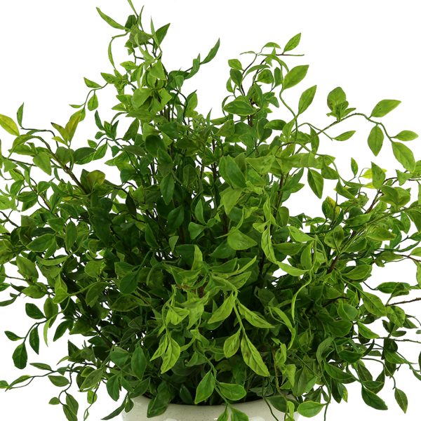 Smilax Arranged in Round Ribbed Ceramic Vase - Image 3