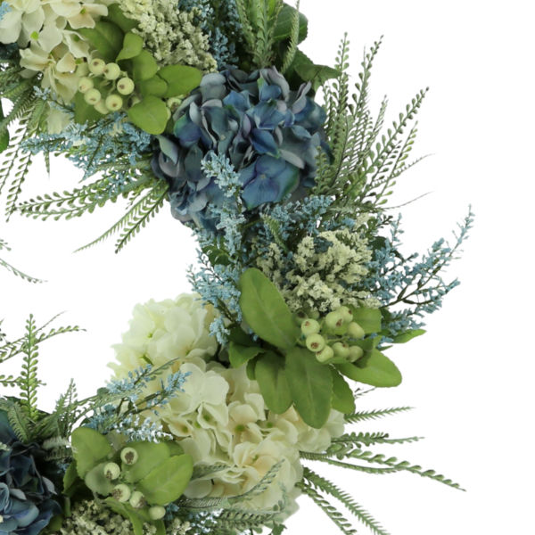 28" Hydrangea, Heather and Berry Wreath - Image 3