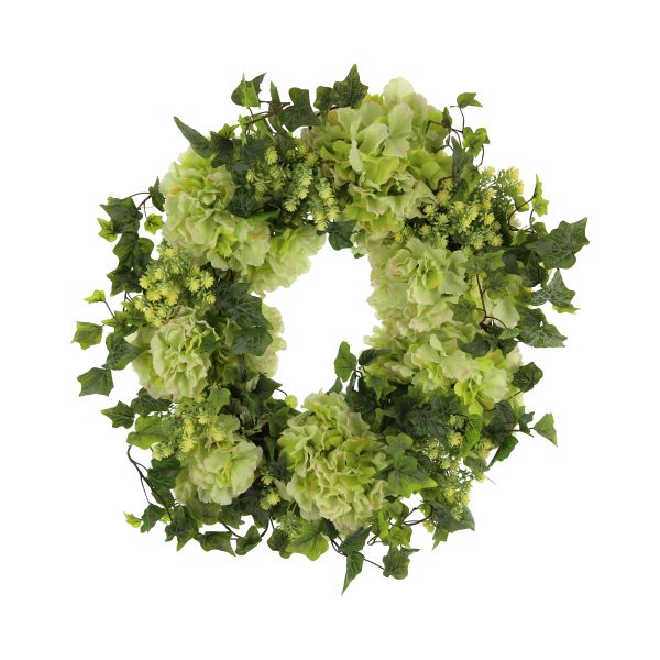 30" Hydrangea and Sedum Wreath